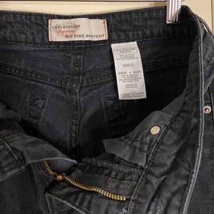 Levi Strauss - mid rise bootcut black jeans